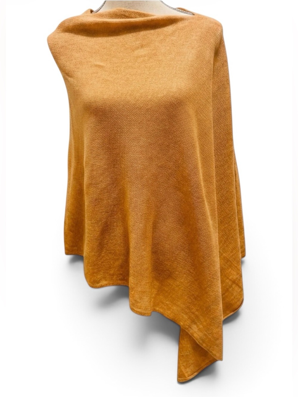 JCrew Cashmere Wool Poncho Cape Camel One Size Lightweight Classic (New $178)